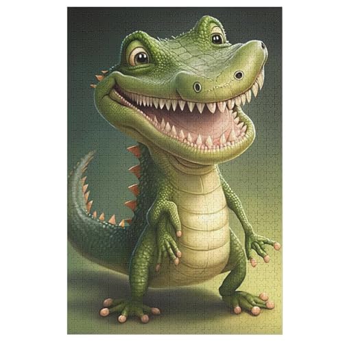 Puzzle Krokodil, 1000 Puzzleteile Für Kinder, Holzpuzzles, Geeignet Für Erwachsene Lernspiel, （78×53cm） von DDFRTYY