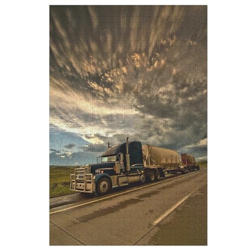 Puzzle LKW, 1000 Puzzleteile Für Kinder, Holzpuzzles, Geeignet Für Erwachsene Lernspiel, 1000 PCS von DDFRTYY