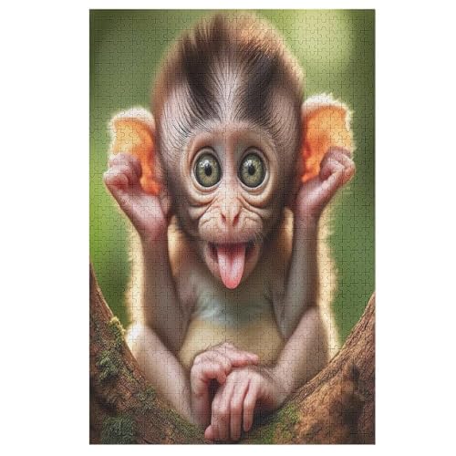 Puzzles AFFE, 1000 Teile, Puzzle Aus Holz Für Erwachsene Und Kinder Ab 12 Jahren, Lernspielzeug （78×53cm） von DDFRTYY