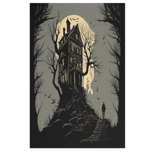 Puzzles Art d'horreur (81), 1000 Teile, Puzzle Aus Holz Für Erwachsene Und Kinder Ab 12 Jahren, Lernspielzeug （78×53cm） von DDFRTYY