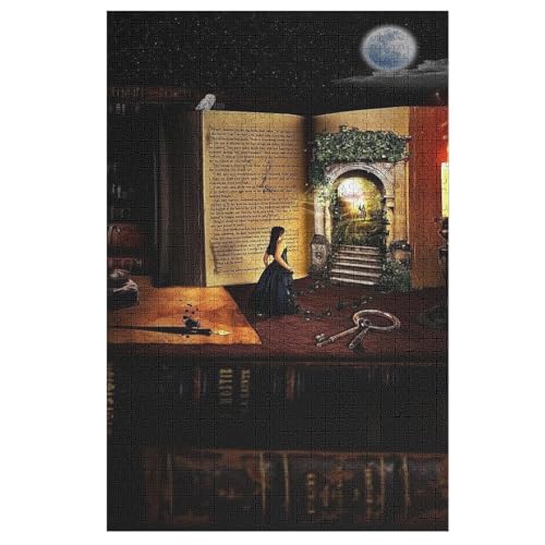 Puzzles Buch, 1000 Teile, Puzzle Aus Holz Für Erwachsene Und Kinder Ab 12 Jahren, Lernspielzeug （78×53cm） von DDFRTYY