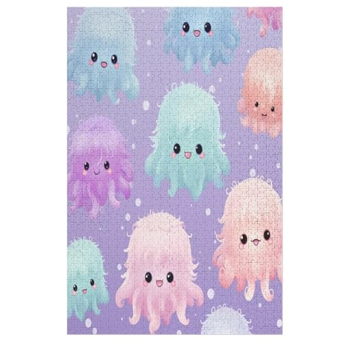 Puzzles Für Erwachsene, 1000 Teile, Animal Oktopus, Kreative Holzpuzzles, Praktisches Spiel, Familiendekoration （78×53cm） von DDFRTYY