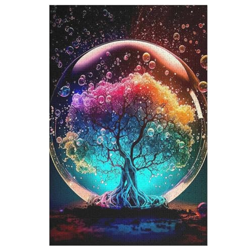 Puzzles Für Erwachsene, 1000 Teile, Kosmischer Lebensbaum, Kreative Holzpuzzles, Praktisches Spiel, Familiendekoration （78×53cm） von DDFRTYY