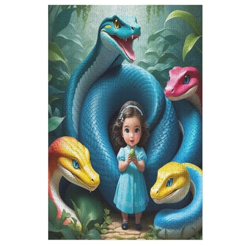 Puzzles Für Erwachsene, Animal Schlange Puzzle, 1000 Teile, Kreatives, Geistiges Spielzeug, Kinder, Montagespiele （78×53cm） von DDFRTYY
