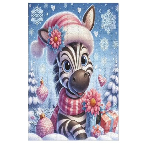 Puzzles Für Erwachsene, Animal Zebra Puzzle, 1000 Teile, Kreatives, Geistiges Spielzeug, Kinder, Montagespiele （78×53cm） von DDFRTYY