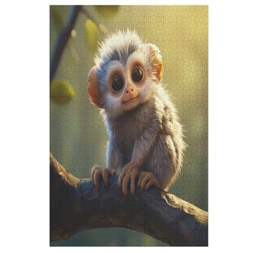 Puzzles Für Erwachsene Animal AFFE,1000-teilige Puzzle Für Kinder Ab 12 Jahren, Holzpuzzles Für Die Heimdekoration, （78×53cm） von DDFRTYY