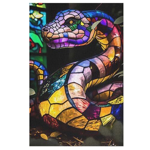Puzzles Für Erwachsene Schlange,1000-teilige Puzzle Für Kinder Ab 12 Jahren, Holzpuzzles Für Die Heimdekoration, （78×53cm） von DDFRTYY