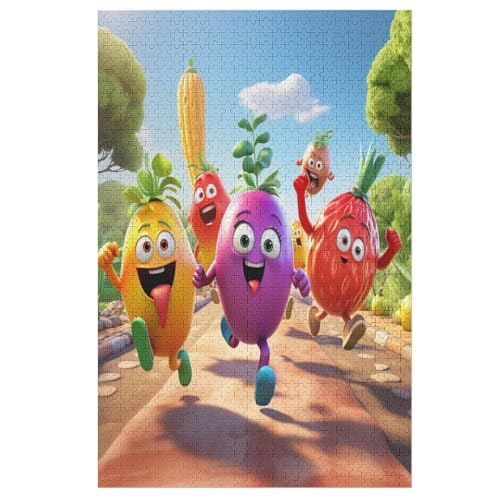 Puzzles Gemüse, 1000 Teile, Puzzle Aus Holz Für Erwachsene Und Kinder Ab 12 Jahren, Lernspielzeug （78×53cm） von DDFRTYY
