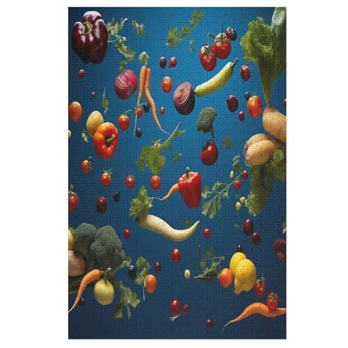 Puzzles Gemüse, 1000-teiliges Holzpuzzle Für Erwachsene Und Kinder Ab 12 Jahren. Tolles Geschenk Für Erwachsene （78×53cm） von DDFRTYY