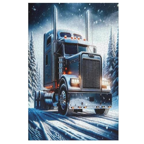 Puzzles LKW, 1000 Teile, Puzzle Aus Holz Für Erwachsene Und Kinder Ab 12 Jahren, Lernspielzeug （78×53cm） von DDFRTYY