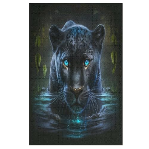 Puzzles Leopard, 1000 Teile, Puzzle Aus Holz Für Erwachsene Und Kinder Ab 12 Jahren, Lernspielzeug （78×53cm） von DDFRTYY