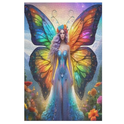 Schmetterling Puzzles 1000 Teile Für Jugendliche Kreatives Holzpuzzlespielzeug Familienspiel Schwierigkeitsgrad Herausforderungspuzzles （78×53cm） von DDFRTYY