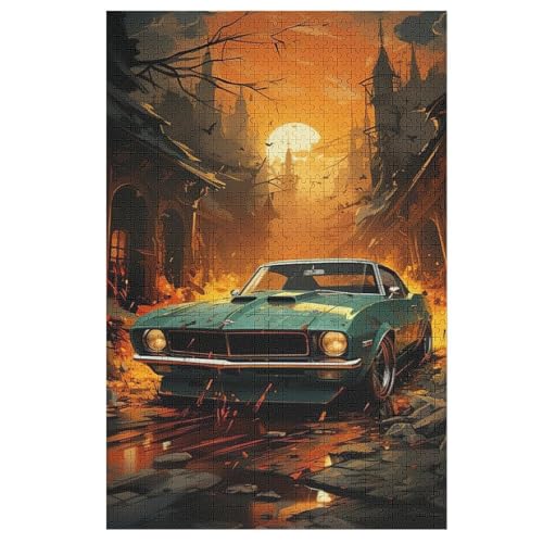 Sportwagen Puzzles 1000 Teile Für Jugendliche Kreatives Holzpuzzlespielzeug Familienspiel Schwierigkeitsgrad Herausforderungspuzzles （78×53cm） von DDFRTYY