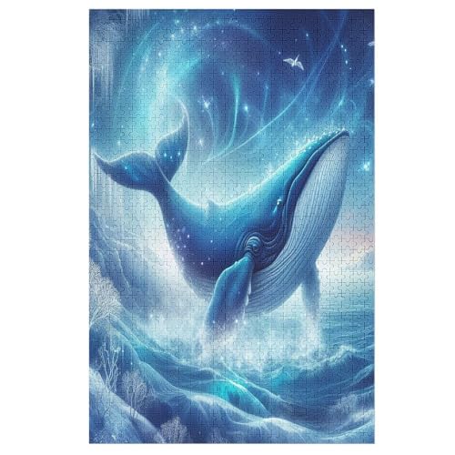 Wal Holzpuzzle 1000 Teile, Knobelspiele Für Erwachsene, Teenager, Puzzles Unmögliche - Kinder Puzzle Zimmer Deko （78×53cm） von DDFRTYY