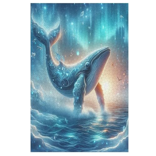 Wal Puzzle Für Erwachsene 1000 Teile Premium Recyceltes Brett Zum Lernen, Lernspielzeug, Familienspiele Kinder Holzpuzzle （78×53cm） von DDFRTYY