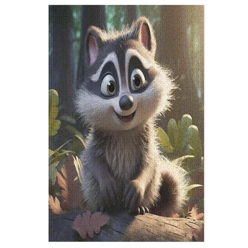 Waschbär Holzpuzzle - 1000 Teiliges Jigsaw Knobelspiel - Puzzle Für Erwachsene & Kinder - Outdoor & Reisespielzeug 1000 PCS Waschbär Holzpuzzle - 1000 Teiliges Jigsaw Knobelspiel - Puzzle Für Erwachsene & Kinder - Outdoor & Reisespielzeug 1000 PCS von DDFRTYY