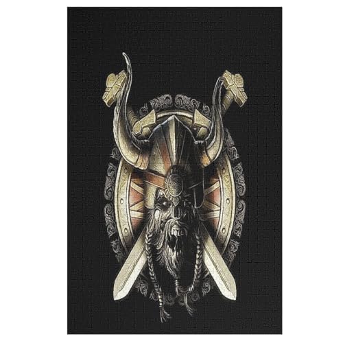 Wikinger Myth Holzpuzzle - Puzzle Für Erwachsene, 1000-teilige Puzzles Für Teenager Und Kinder, Herausfordernde Spiele （78×53cm） von DDFRTYY