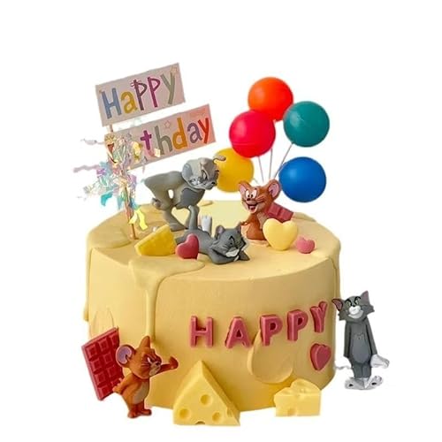 Kuchenaufsatz-Set, Geburtstagsparty-Dekorationen mit Luftballons und Figuren, perfekt für Geburtstagsfeiern und Themenpartys, Sammler Kuchenaufsatz-Set, Geburtstagsparty-Dekorationen mit Luftballons und Figuren, perfekt für Geburtstagsfeiern und Themenpartys, Sammler von DDFV