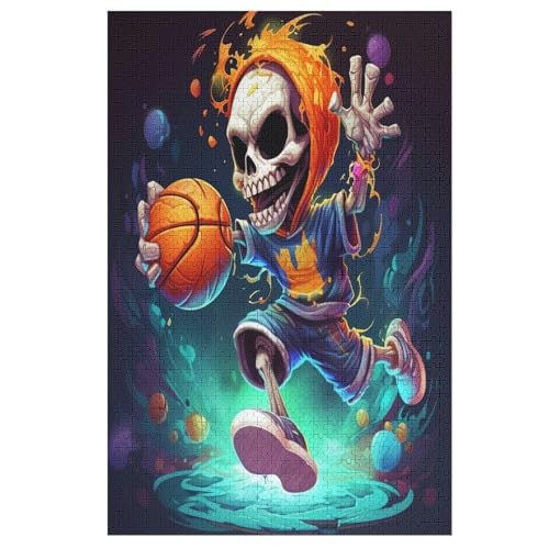 Basketball Holzpuzzle 1000 Teile Klassische Puzzles Erwachsene Kinder Puzzle DIY Kit Holzspielzeug Einzigartiges Geschenk （78×53cm） von DDGAAGG