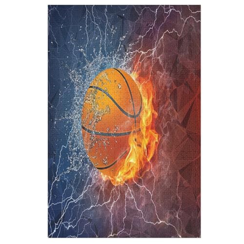 Basketball Holzpuzzle 1000 Teile Klassische Puzzles Erwachsene Kinder Puzzle DIY Kit Holzspielzeug Einzigartiges Geschenk 1000 PCS von DDGAAGG