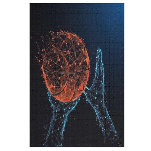 Basketball Holzpuzzle 1000 Teile Klassische Puzzles Erwachsene Kinder Puzzle DIY Kit Holzspielzeug Einzigartiges Geschenk 1000 PCS von DDGAAGG