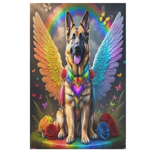 Berger allemand Puzzles Für Erwachsene, 1000-teiliges Holzpuzzle, Geeignet Für Kinder Ab 12 Jahren, Die Pädagogische Puzzle Lernen （78×53cm） von DDGAAGG