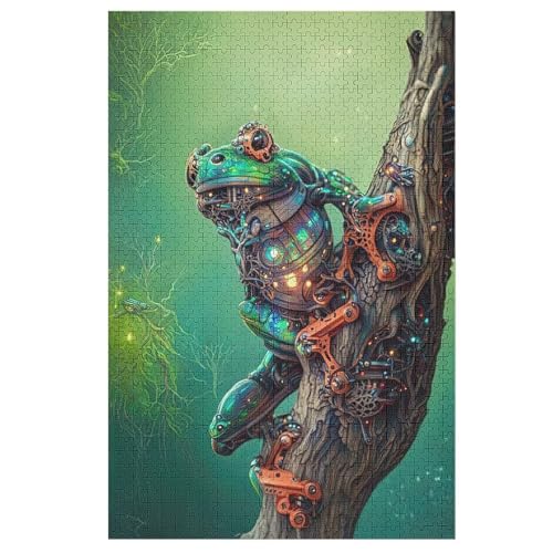 Frosch Puzzle 1000 Teile, Holzpuzzle Herausforderndes Geschicklichkeitsspiel Für Die Ganze Familie, Kinder Erwachsenenpuzzle Ab 12 Jahren （78×53cm） von DDGAAGG