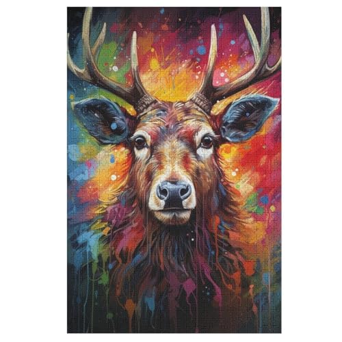 Holzpuzzles 1000 Teile Hirsch -Puzzle Für Jungen Und Mädchen, Schwierigkeitsgrad, Lernspiele, Familienspielzeug 1000 PCS Holzpuzzles 1000 Teile Hirsch -Puzzle Für Jungen Und Mädchen, Schwierigkeitsgrad, Lernspiele, Familienspielzeug 1000 PCS von DDGAAGG