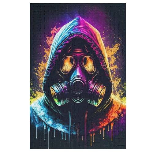 Homme masqué Puzzle 1000 Teile, Holzpuzzle Für Erwachsene Kinder, Impossible Puzzles, Geschicklichkeitsspiel Für Die Ganze Familie （78×53cm） von DDGAAGG
