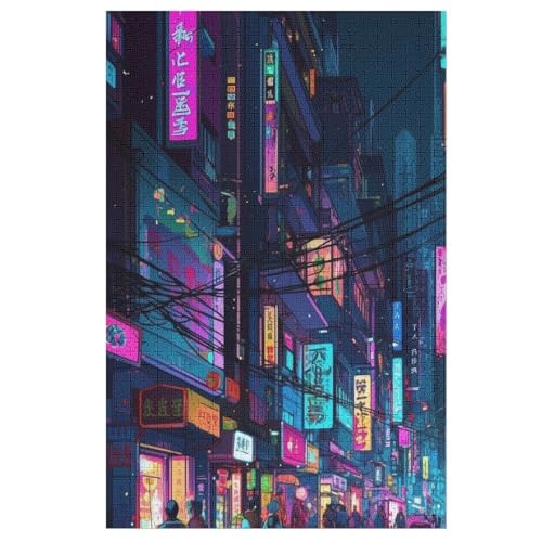 Japan Holzpuzzle 1000 Teile Klassische Puzzles Erwachsene Kinder Puzzle DIY Kit Holzspielzeug Einzigartiges Geschenk （78×53cm） von DDGAAGG