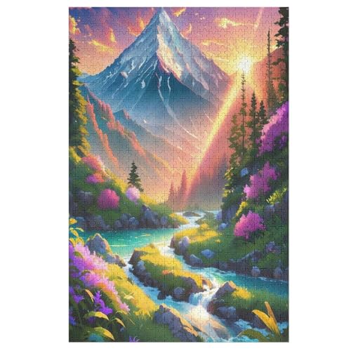 Landschaft Holzpuzzle 1000 Teile Klassische Puzzles Erwachsene Kinder Puzzle DIY Kit Holzspielzeug Einzigartiges Geschenk 1000 PCS von DDGAAGG