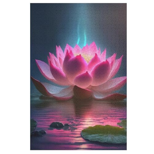 Lotus Puzzle 1000 Teile, Holzpuzzle Herausforderndes Geschicklichkeitsspiel Für Die Ganze Familie, Kinder Erwachsenenpuzzle Ab 12 Jahren （78×53cm） von DDGAAGG