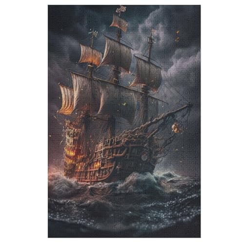 Piratenschiff Puzzle 1000 Teile, Holzpuzzle Herausforderndes Geschicklichkeitsspiel Für Die Ganze Familie, Kinder Erwachsenenpuzzle Ab 12 Jahren 1000 PCS Piratenschiff Puzzle 1000 Teile, Holzpuzzle Herausforderndes Geschicklichkeitsspiel Für Die Ganze Familie, Kinder Erwachsenenpuzzle Ab 12 Jahren 1000 PCS von DDGAAGG
