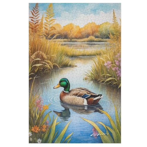 Puzzle Canard, 1000 Puzzleteile Für Kinder, Holzpuzzles, Geeignet Für Erwachsene Lernspiel, （78×53cm） von DDGAAGG