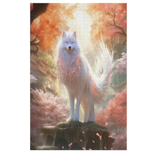 Puzzle Fuchs, 1000 Puzzleteile Für Kinder, Holzpuzzles, Geeignet Für Erwachsene Lernspiel, （78×53cm） von DDGAAGG