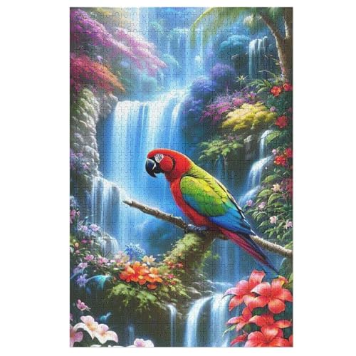 Puzzle Für Erwachsene, 1000 Teile, Papagei, Holzpuzzle, Geburtstagsgeschenke, Puzzle Wanddekoration （78×53cm） von DDGAAGG