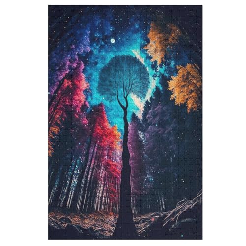 Puzzle Kosmischer Lebensbaum, 1000 Puzzleteile Für Kinder, Holzpuzzles, Geeignet Für Erwachsene Lernspiel, （78×53cm） von DDGAAGG