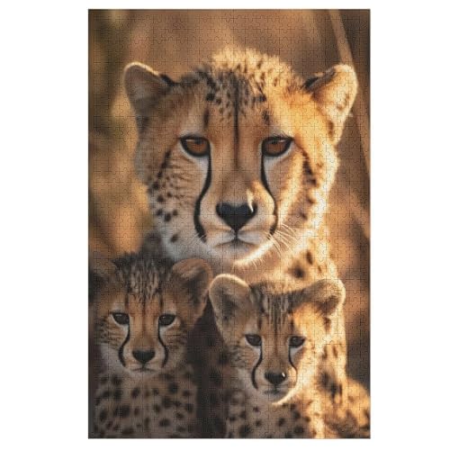 Puzzle Leopard, 1000 Puzzleteile Für Kinder, Holzpuzzles, Geeignet Für Erwachsene Lernspiel, （78×53cm） von DDGAAGG