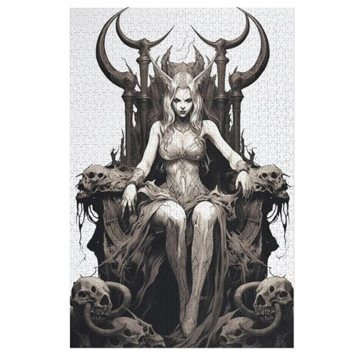 Puzzle Totenkopf, 1000 Puzzleteile Für Kinder, Holzpuzzles, Geeignet Für Erwachsene Lernspiel, （78×53cm） von DDGAAGG