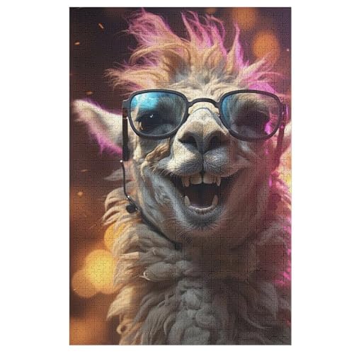 Puzzles Alpaka, 1000 Teile, Puzzle Aus Holz Für Erwachsene Und Kinder Ab 12 Jahren, Lernspielzeug （78×53cm） von DDGAAGG