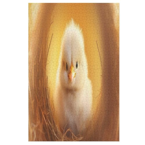 Puzzles Cute Huhn, 1000 Teile, Puzzle Aus Holz Für Erwachsene Und Kinder Ab 12 Jahren, Lernspielzeug （78×53cm） von DDGAAGG
