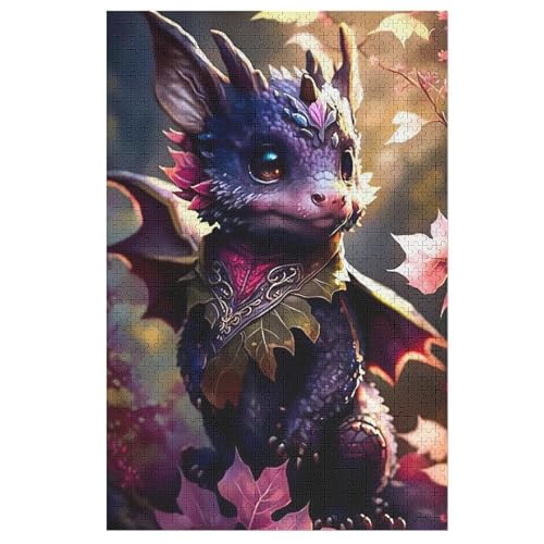 Puzzles Dinosaurier, 1000 Teile, Puzzle Aus Holz Für Erwachsene Und Kinder Ab 12 Jahren, Lernspielzeug （78×53cm） von DDGAAGG