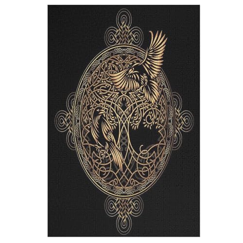 Puzzles Für Erwachsene, 1000 Teile, Wikinger Myth, Kreative Holzpuzzles, Praktisches Spiel, Familiendekoration 1000 PCS von DDGAAGG