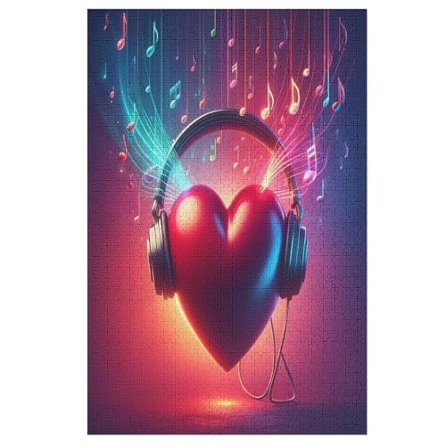 Puzzles Musiknote, 1000 Teile, Puzzle Aus Holz Für Erwachsene Und Kinder Ab 12 Jahren, Lernspielzeug （78×53cm） von DDGAAGG