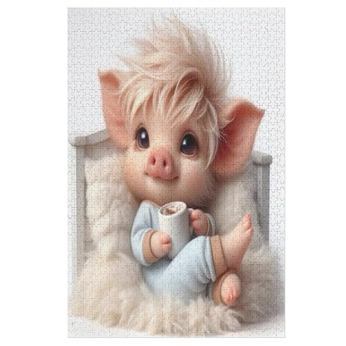 Süßes Schwein Puzzle 1000 Teile, Holzpuzzle Herausforderndes Geschicklichkeitsspiel Für Die Ganze Familie, Kinder Erwachsenenpuzzle Ab 12 Jahren 1000 PCS Süßes Schwein Puzzle 1000 Teile, Holzpuzzle Herausforderndes Geschicklichkeitsspiel Für Die Ganze Familie, Kinder Erwachsenenpuzzle Ab 12 Jahren 1000 PCS von DDGAAGG