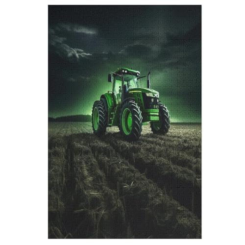 Traktor Puzzle 1000 Teile, Holzpuzzle Herausforderndes Geschicklichkeitsspiel Für Die Ganze Familie, Kinder Erwachsenenpuzzle Ab 12 Jahren （78×53cm） von DDGAAGG