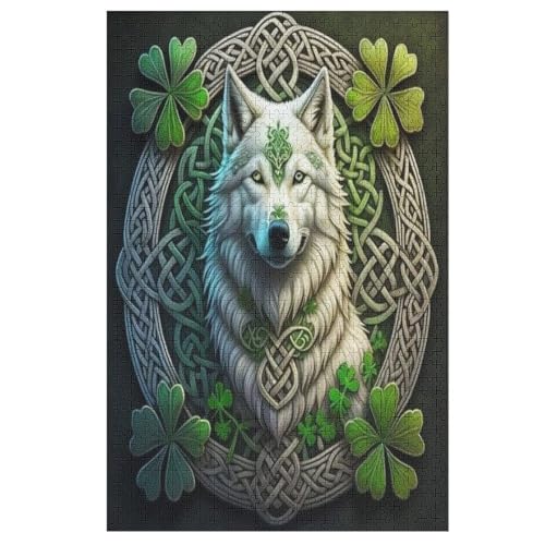 Wolf Holzpuzzle 1000 Teile Klassische Puzzles Erwachsene Kinder Puzzle DIY Kit Holzspielzeug Einzigartiges Geschenk 1000 PCS von DDGAAGG