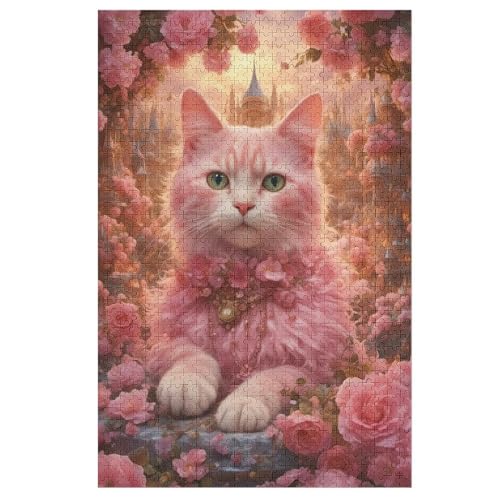 Holzpuzzles 1000 Teile Katze -Puzzle Für Jungen Und Mädchen, Schwierigkeitsgrad, Lernspiele, Familienspielzeug （78×53cm） von DDGFFDD