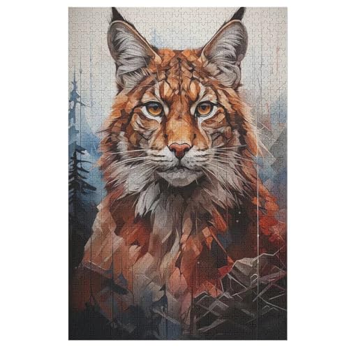 Katze Puzzle 1000 Teile, Holzpuzzle Herausforderndes Geschicklichkeitsspiel Für Die Ganze Familie, Kinder Erwachsenenpuzzle Ab 12 Jahren （78×53cm） von DDGFFDD