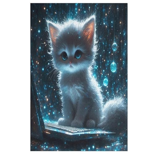 Katze-Puzzlespiel Aus Holz, 1000 Puzzleteile, Puzzle Für Teenager Und Erwachsene, Kreatives Spielzeug, Puzzles, 1000 PCS von DDGFFDD